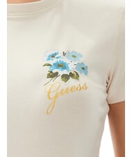 GUESS FLOWERS Stretch T-shirt vanilla blush - T-shirt - 4