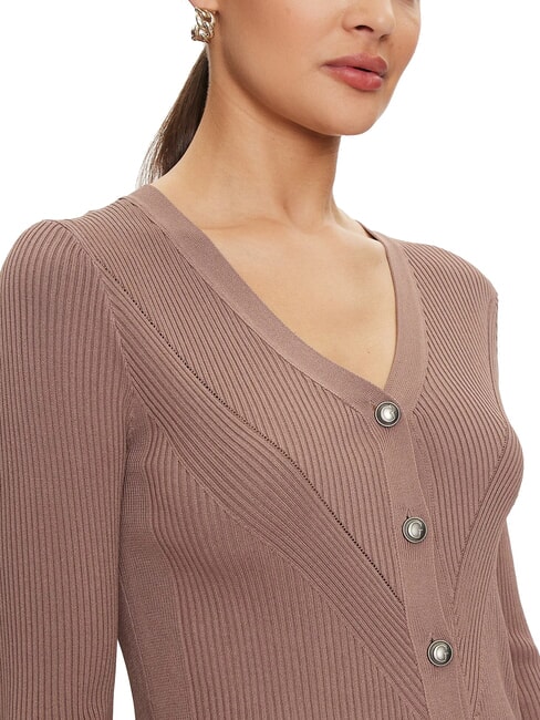 KAILEY Ribbed Cardigan with Buttons iron - Women's Sweaters