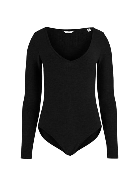 TESSA Long sleeve ribbed bodysuit jetbla - T-shirt