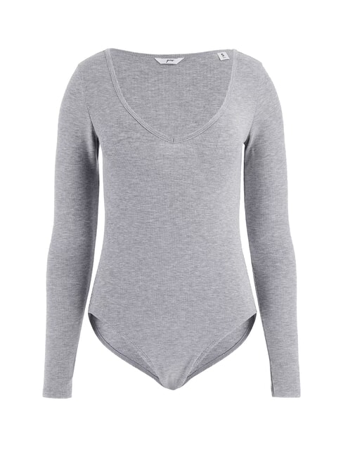 TESSA Long sleeve ribbed bodysuit gj medium grey heath - T-shirt