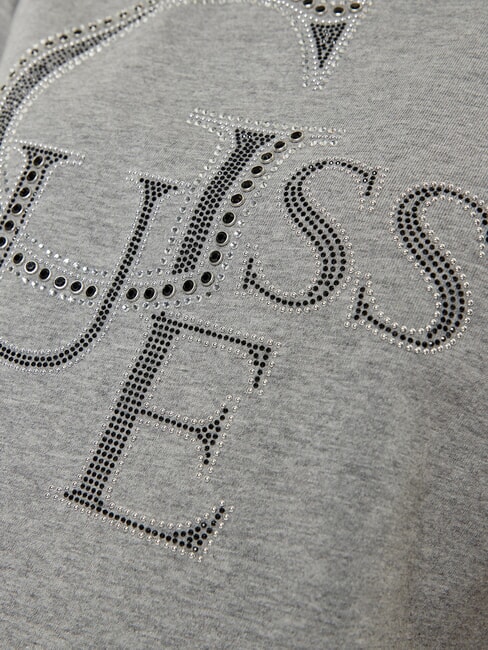 STUDDED Cotton T-shirt rhinestone logo marble heather - T-shirt