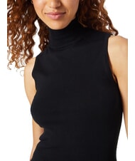 GUESS ZELINDA Turtleneck top with armholes jetbla - T-shirt - 3