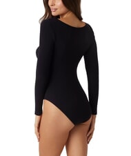 GUESS TESSA Long sleeve ribbed bodysuit jetbla - T-shirt - 2
