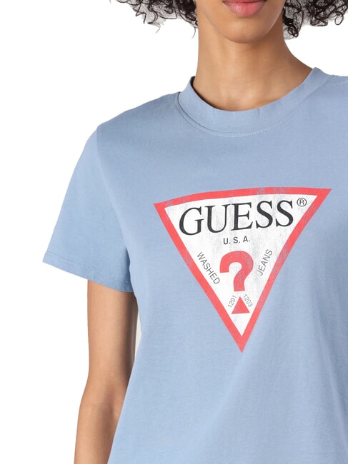 CLASSIC FIT LOGO T-shirt with logo blue ribbon - T-shirt