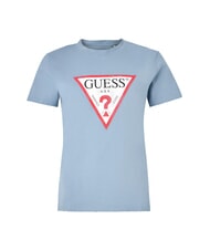 GUESS CLASSIC FIT LOGO T-shirt with logo blue ribbon - T-shirt - 4