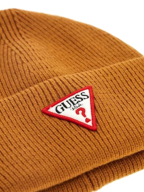 PATCH TRIANGOLO Cuffed hat ocher - Hats