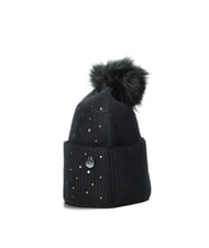 GUESS STRASS Hat with pom pom BLACK - Hats - 3