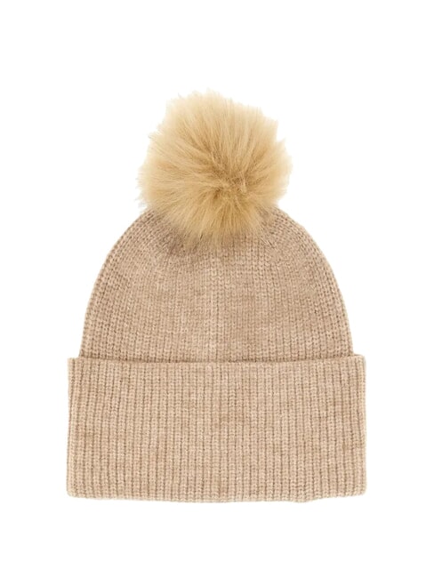STRASS Hat with pom pom Camel - Hats