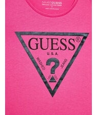 GUESS KIDS T-shirt with triangle logo pink trip - Child T-shirt - 3