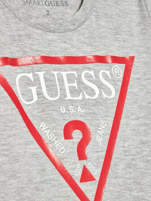 KIDS Cotton T-shirt with triangle print light heather grey - Child T-shirt