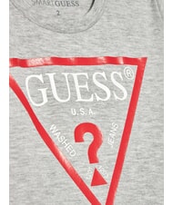 GUESS KIDS Cotton T-shirt with triangle print light heather grey - Child T-shirt - 3