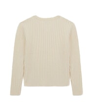 GUESS KIDS Ribbed V-neck sweater cremwhi - Children's Sweaters - 2