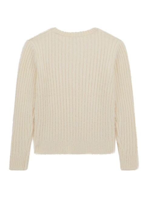 KIDS Ribbed V-neck sweater cremwhi - Children's Sweaters