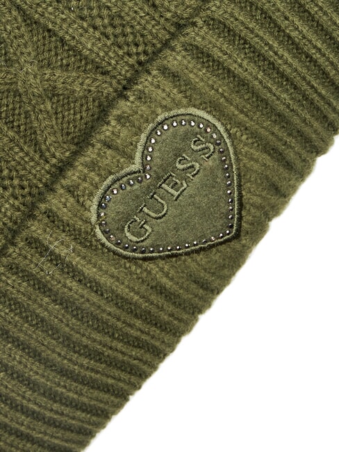 KIDS Braided hat with pom pom green plant - Baby Hat