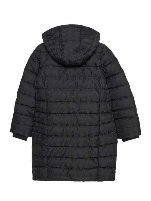 KIDS Puffer jacket long hood 4g black jacquard - Baby Jackets