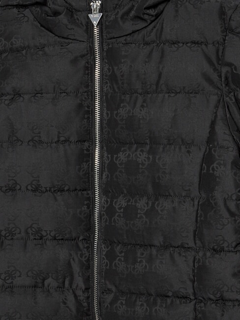 KIDS Puffer jacket long hood 4g black jacquard - Baby Jackets
