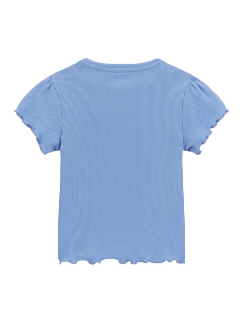 KIDS T-shirt with cherry embroidery azure spring - Child T-shirt