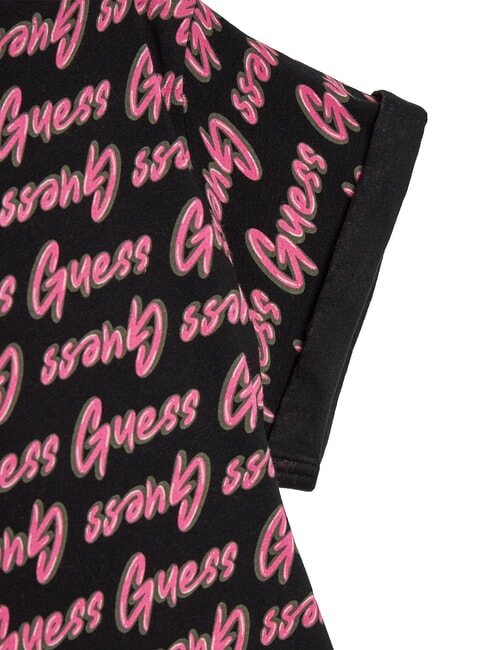 KIDS T-shirt with all-over logo print aop guess black - Child T-shirt