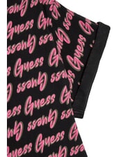 GUESS KIDS T-shirt with all-over logo print aop guess black - Child T-shirt - 3