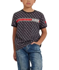 GUESS KIDS 4G all-over logo T-shirt 4g aop jet black - Child T-shirt - 4