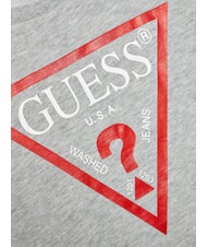 GUESS CORE KIDS Crewneck sweatshirt with triangle logo light heather grey - Baby Sweatshirt - 3