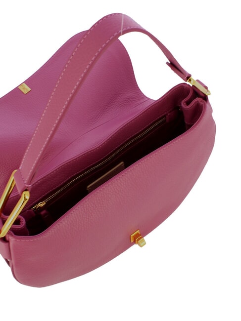 MAGIE SOFT Leather shoulder bag with shoulder strap pulp pink - Women’s Bags