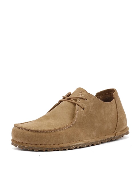 UTTI LACE N Suede leather shoes gray taupe - Men’s shoes