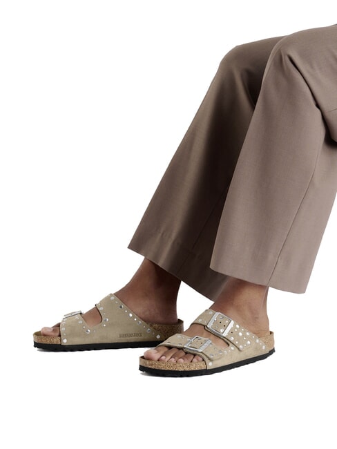 ARIZONA RIVET  Leather sandals taupe - Women&rsquo;s shoes