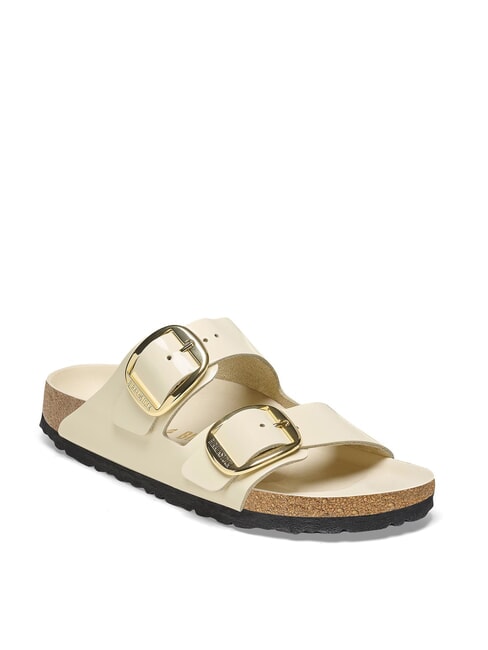 ARIZONA BIG BUCKLE  Leather sandals shine ecru - Women’s shoes