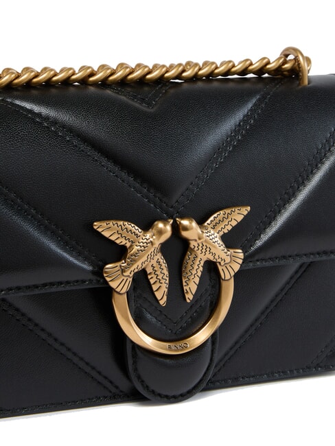 LOVE ONE MINI Chevron quilted nappa bag black-antique gold - Women&rsquo;s Bags