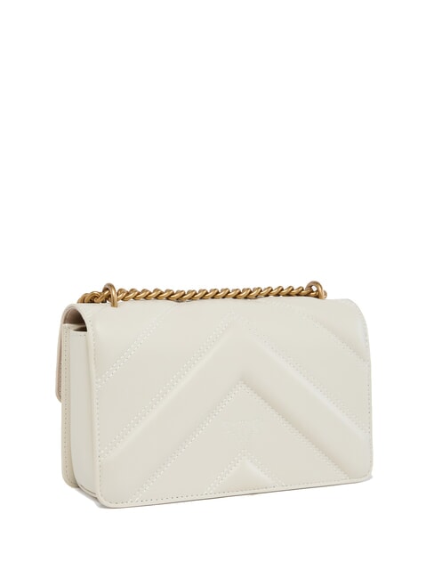 LOVE ONE MINI Chevron quilted nappa bag silk white-antique gold - Women’s Bags