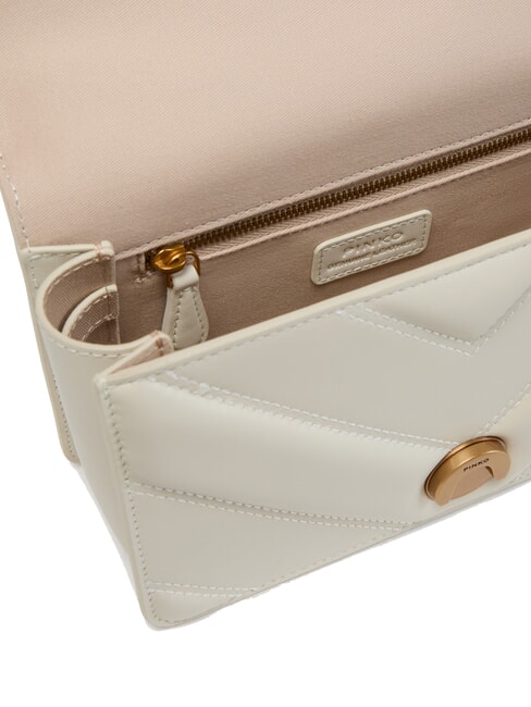 LOVE ONE MINI Chevron quilted nappa bag silk white-antique gold - Women’s Bags