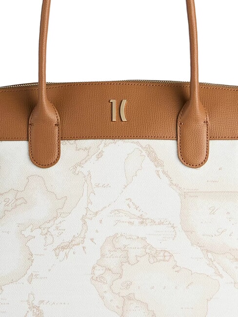 HERITAGE GEO Shoulder shopping bag white - Women’s Bags