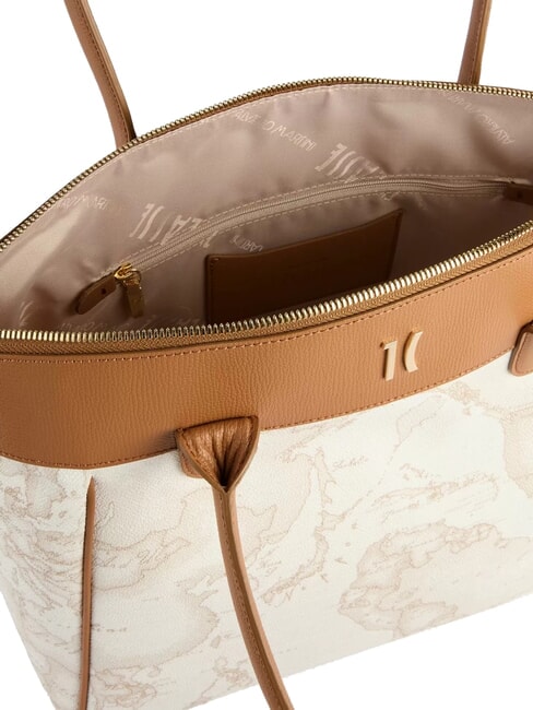 HERITAGE GEO Shoulder shopping bag white - Women’s Bags