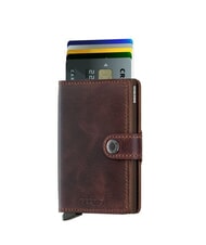 SECRID VINTAGE  Leather wallet with aluminum card holder chocolate - Men&rsquo;s Wallets - 3