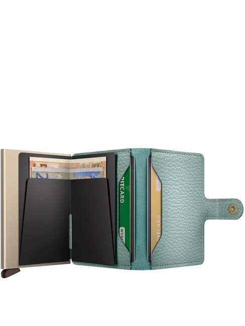 PEBBLE  Hammered leather wallet sea green - Women’s Wallets