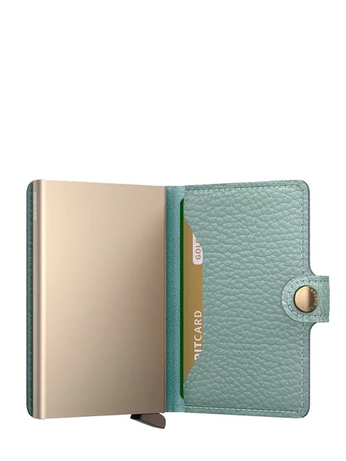 PEBBLE  Hammered leather wallet sea green - Women’s Wallets