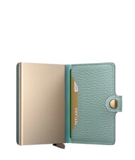 SECRID PEBBLE  Hammered leather wallet sea green - Women’s Wallets - 3