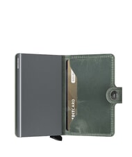 SECRID VINTAGE  Leather wallet with aluminum card holder sage - Men&rsquo;s Wallets - 3