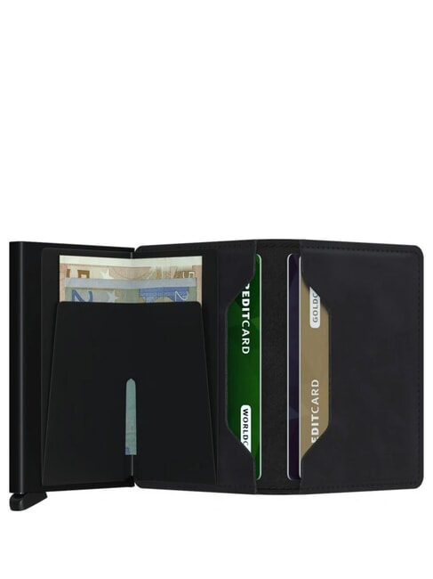 VINTAGE  Slim Leather Wallet black - Men’s Wallets