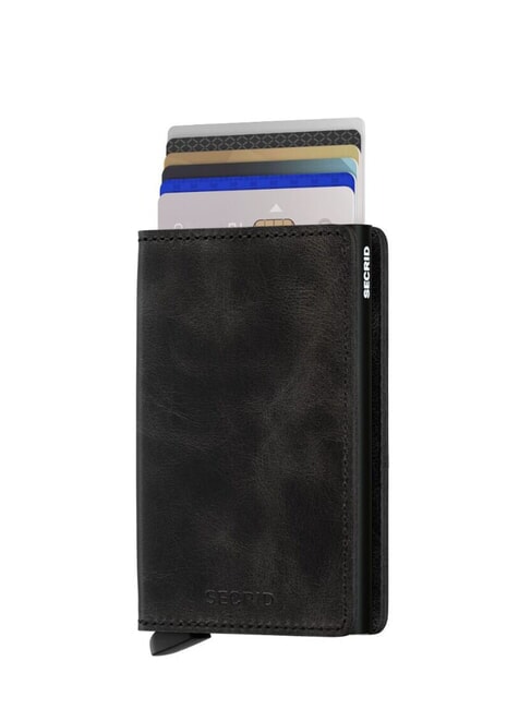 VINTAGE  Slim Leather Wallet black - Men’s Wallets