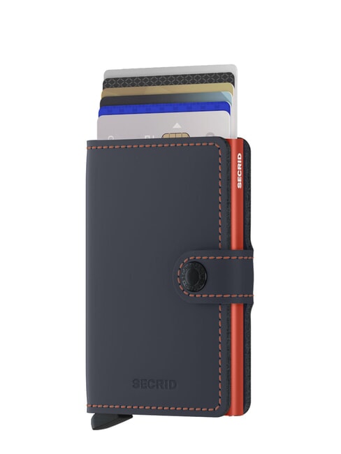 MATTE  Wallet with RFID blocking card holder night blue & orange - Men&rsquo;s Wallets