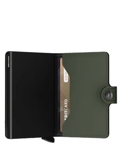 MATTE  Wallet with RFID blocking card holder green black - Men&rsquo;s Wallets