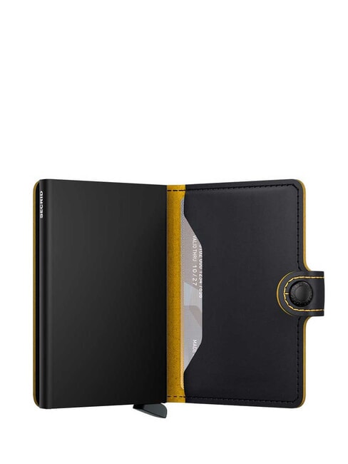 MATTE  Wallet with RFID blocking card holder black & ochre - Men&rsquo;s Wallets