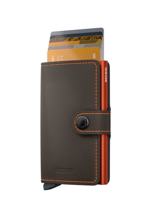 MATTE  Wallet with RFID blocking card holder truffle & orange - Men&rsquo;s Wallets