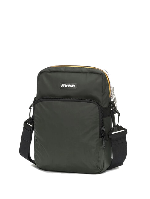 ERLOY Nylon bag with pocket green blackish - Over-the-shoulder Bags for Men