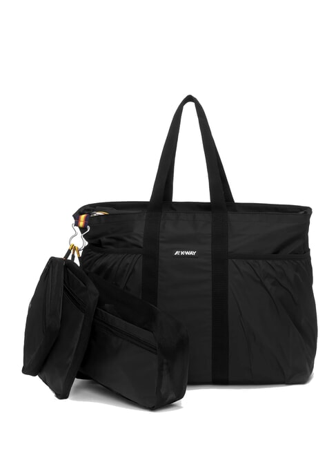 SAINT MALO Maxi beach shopper bag with 3 pencil cases black pure - Women’s Bags