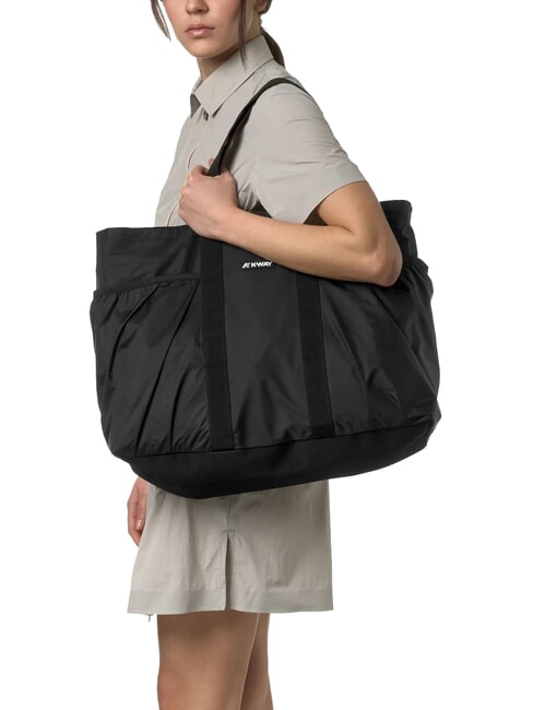 SAINT MALO Maxi beach shopper bag with 3 pencil cases black pure - Women’s Bags