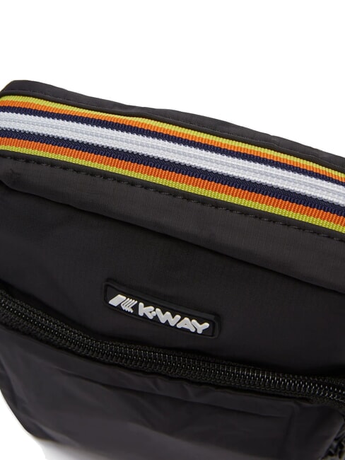 ERLOY Nylon bag with pocket black pure - Over-the-shoulder Bags for Men