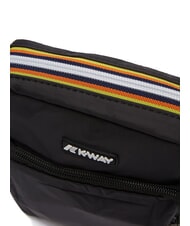 KWAY ERLOY Nylon bag with pocket black pure - Over-the-shoulder Bags for Men - 3